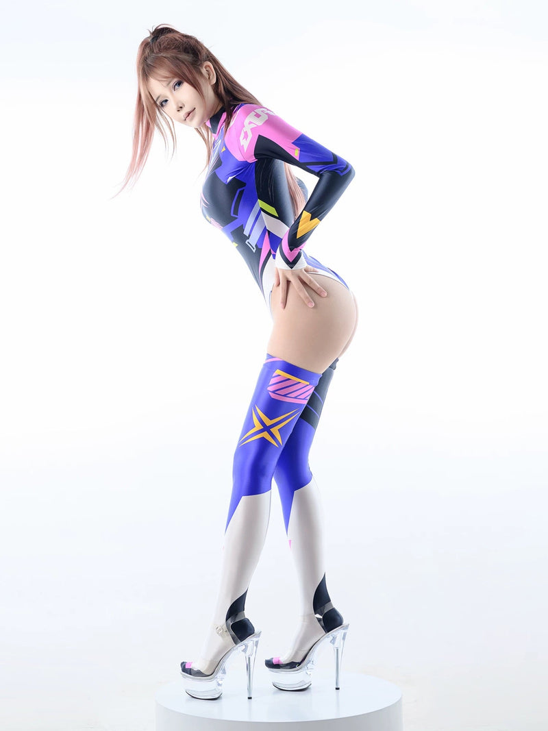 Anime Sci-fi Spandex Swimwear Racing Suit Wet Suit Race Queen Costume-5