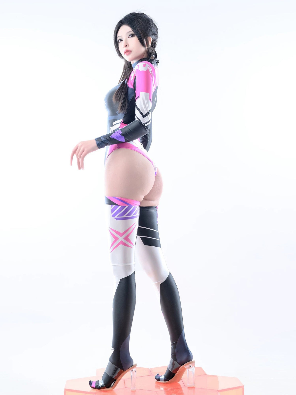 Anime Sci-fi Spandex Swimwear Racing Suit Wet Suit Race Queen Costume-3