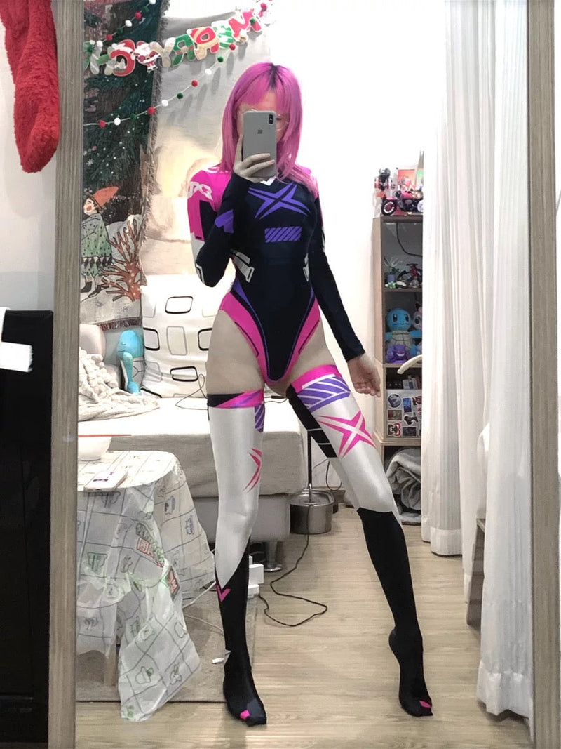 Anime Sci-fi Spandex Swimwear Racing Suit Wet Suit Race Queen Costume-13