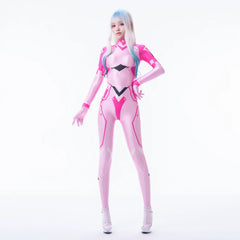 Cyberpunk Open Crotch Sci-Fi Spandex Racing Suit & Race Queen Cosplay Bodysuit-14