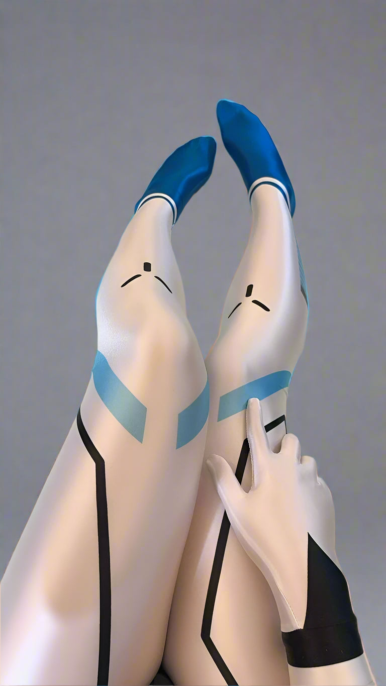 Cyberpunk Open Crotch Sci-Fi Spandex Racing Suit & Race Queen Cosplay Bodysuit-23