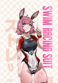 Anime Sci-fi Spandex Swimwear Racing Suit Wet Suit Race Queen Costume-3