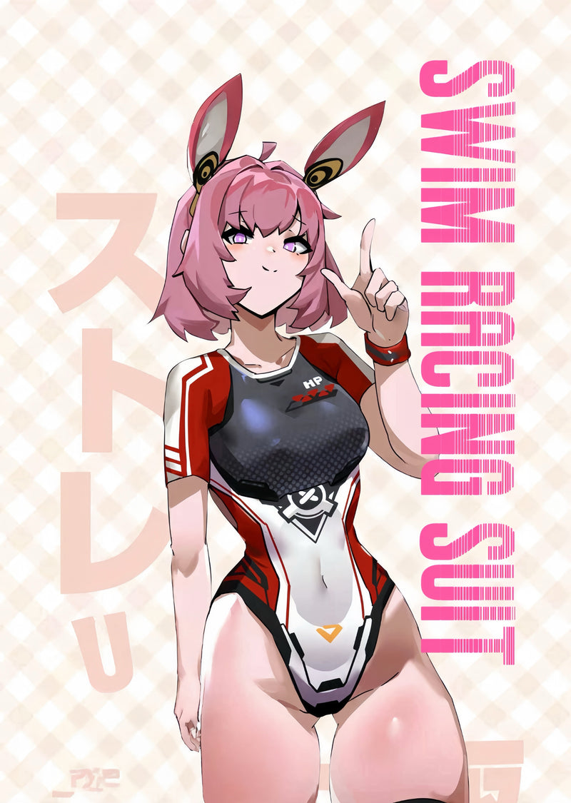 Anime Sci-fi Spandex Swimwear Racing Suit Wet Suit Race Queen Costume-3