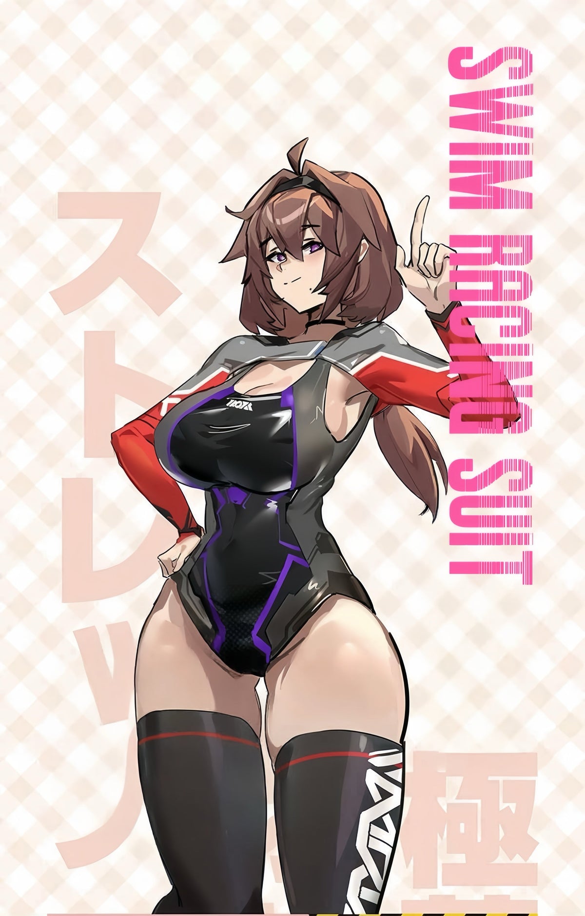 Anime Sci-fi Spandex Swimwear Racing Suit Wet Suit Race Queen Costume-8