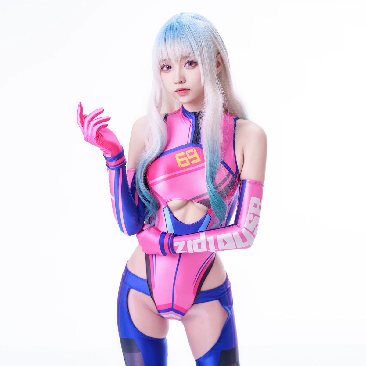 Anime Sci-fi Spandex Swimwear Racing Suit Wet Suit Race Queen Costume-9