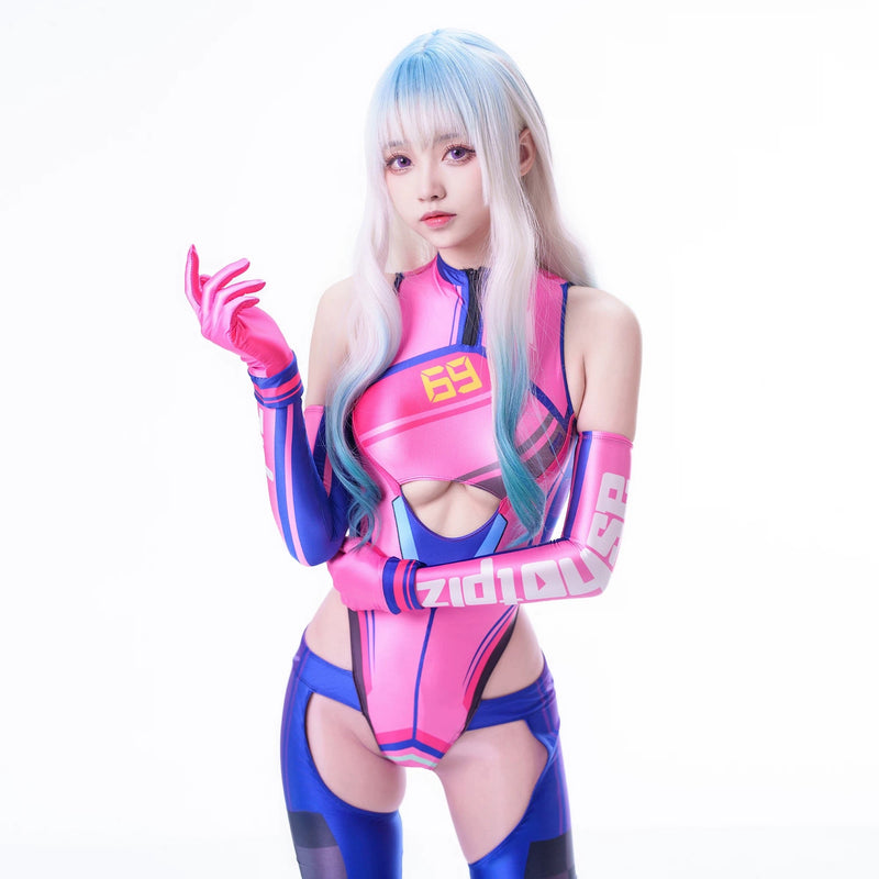 Anime Sci-fi Spandex Swimwear Racing Suit Wet Suit Race Queen Costume-9