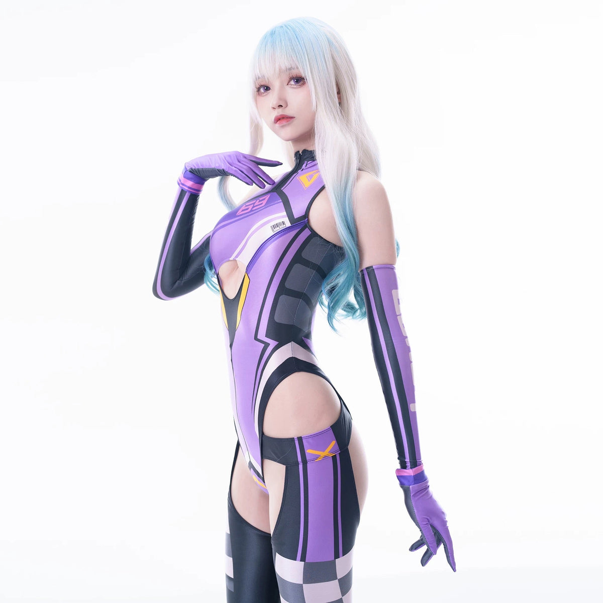 Anime Sci-fi Spandex Swimwear Racing Suit Wet Suit Race Queen Costume-10