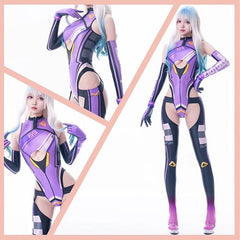 Anime Sci-fi Spandex Swimwear Racing Suit Wet Suit Race Queen Costume-18