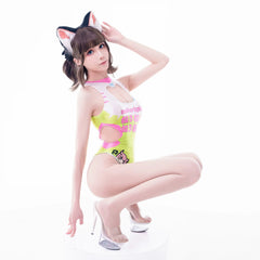 Japanese Anime Spandex Swimwear Racing Suit Wet Suit Race Queen Costume-9
