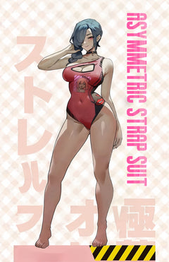 Japanese Anime Spandex Swimwear Racing Suit Wet Suit Race Queen Costume-3