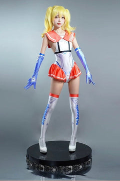 Japanese Anime Girl Spandex Swimwear Racing Suit Wet Suit Race Queen Costume-11