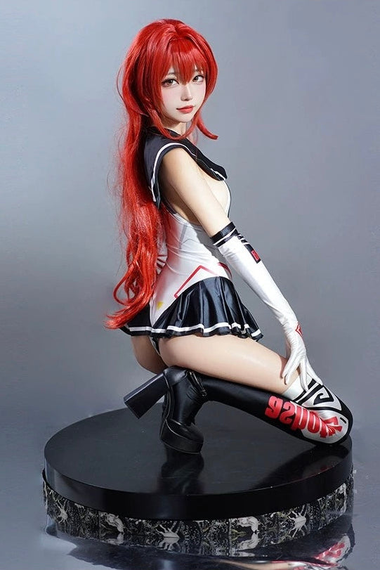 Japanese Anime Girl Spandex Swimwear Racing Suit Wet Suit Race Queen Costume-12