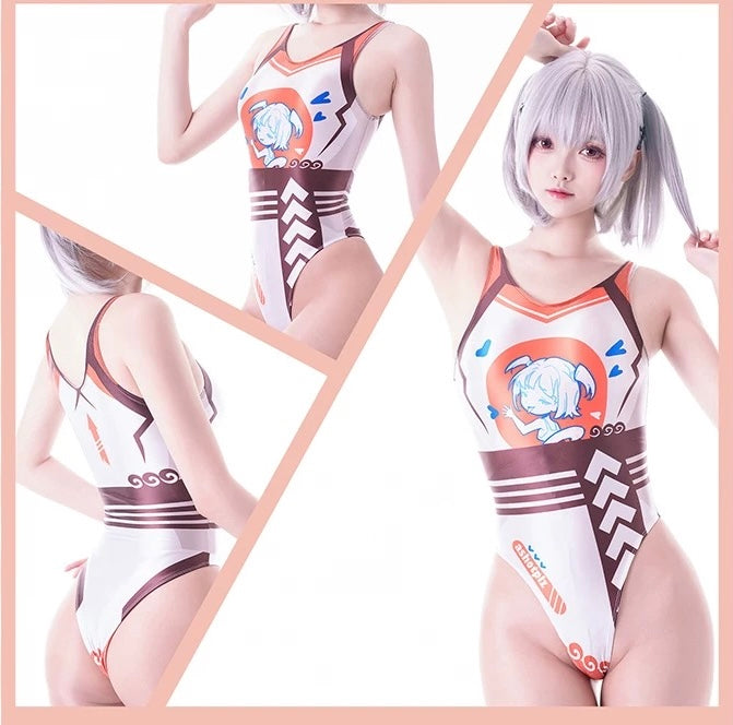 Japanese Anime Spandex Swimwear Racing Suit Wet Suit Race Queen Costume-17