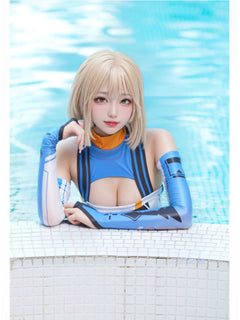 Anime Sci-fi Spandex Swimwear Racing Suit Wet Suit Race Queen Costume-6