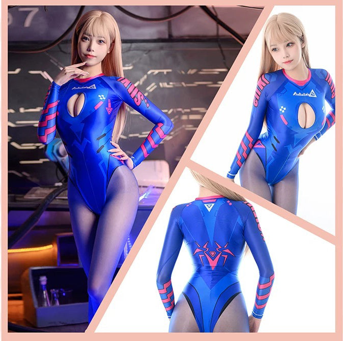 Anime Sci-fi Spandex Swimwear Racing Suit Wet Suit Race Queen Costume-10