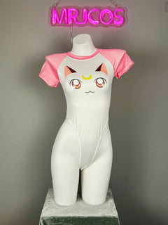 Anime Style Cosplay BodySuit Open Crotch Lingerie Costume-3