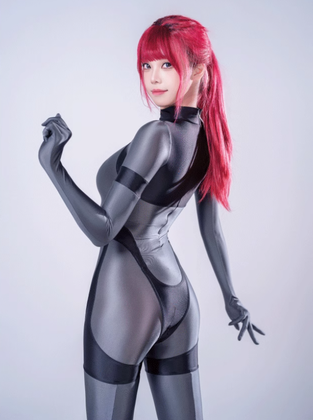 Anime Sci-fi Spandex Swimwear Racing Suit Full Bodysuit Zentai with Crotch Zipper-8