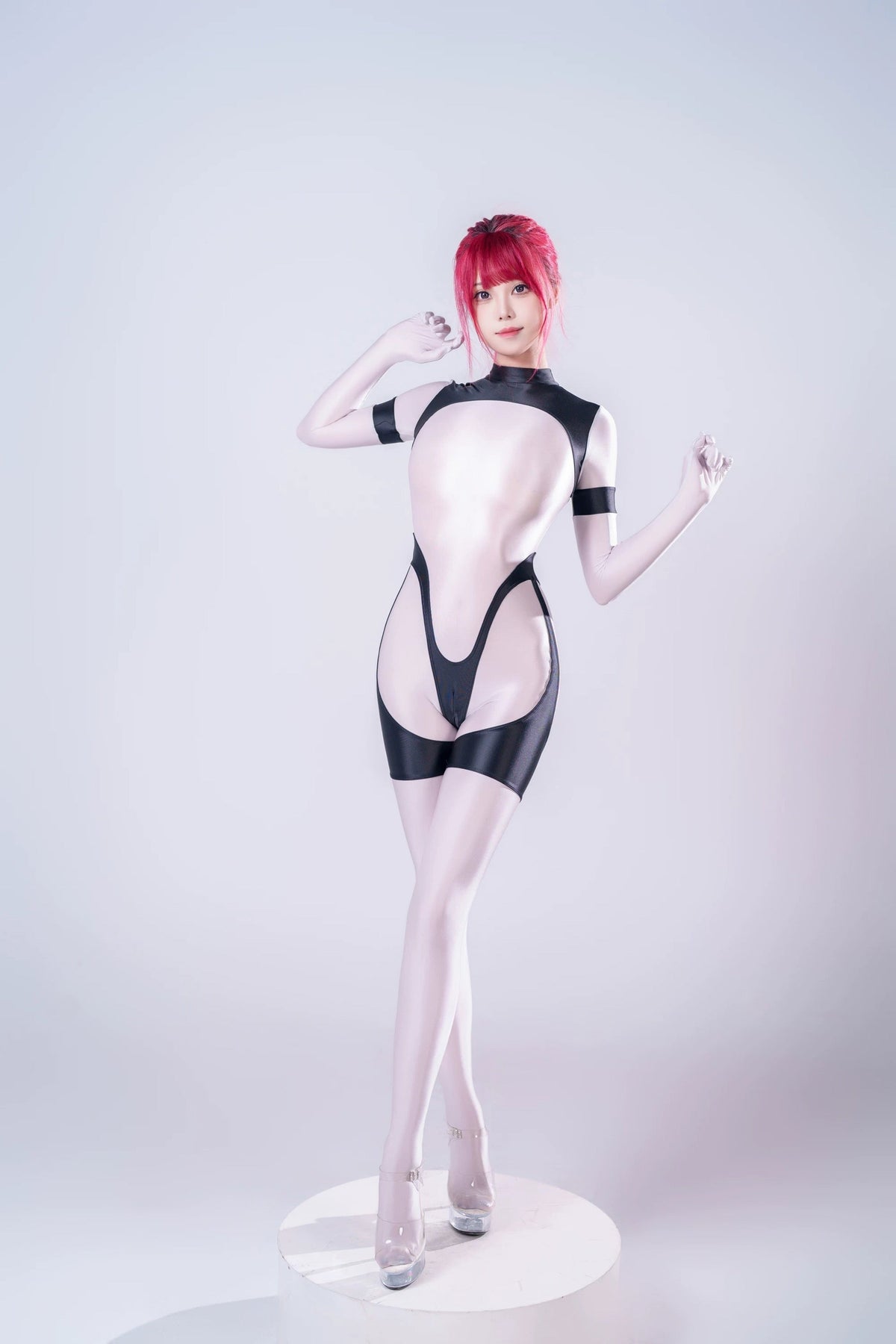 Anime Sci-fi Spandex Swimwear Racing Suit Full Bodysuit Zentai with Crotch Zipper-4