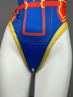 Super Hero Crotchless Cosplay BodySuit Lingerie Costume-5