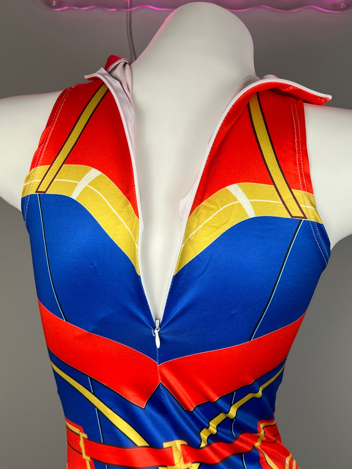 Super Hero Crotchless Cosplay BodySuit Lingerie Costume-6