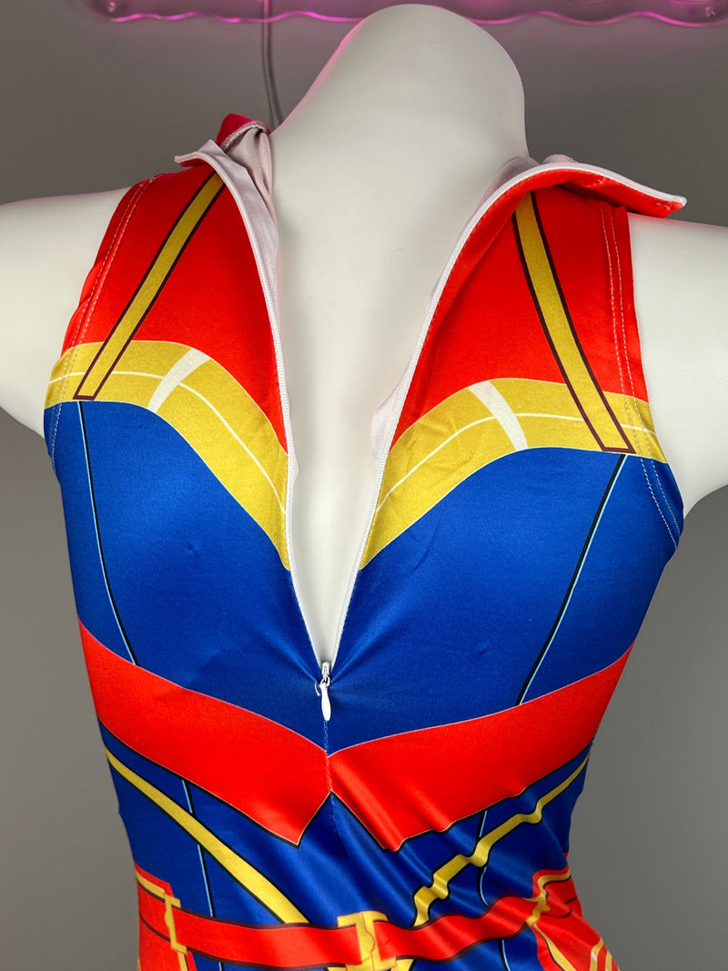Super Hero Crotchless Cosplay BodySuit Lingerie Costume-6