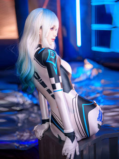 Cyberpunk Open Crotch Sci-Fi Spandex Racing Suit & Race Queen Cosplay Bodysuit-20