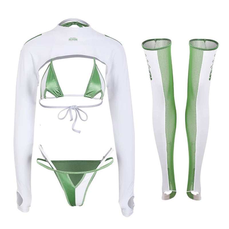 Anime Spandex Swimwear Sexy Bikini Cosplay Set-4