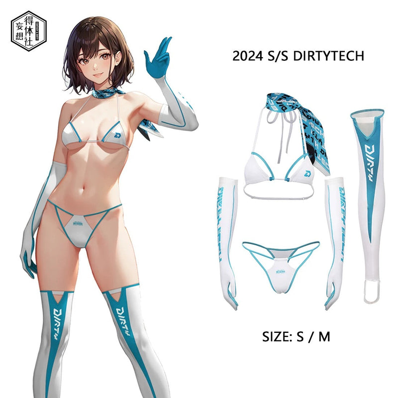 Anime Spandex Swimwear Sexy Bikini Race Queen Cosplay Set-1
