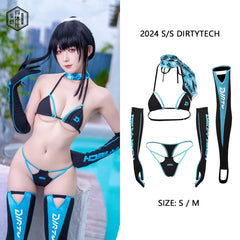 Anime Spandex Swimwear Sexy Bikini Race Queen Cosplay Set-6