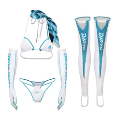 Anime Spandex Swimwear Sexy Bikini Race Queen Cosplay Set-4