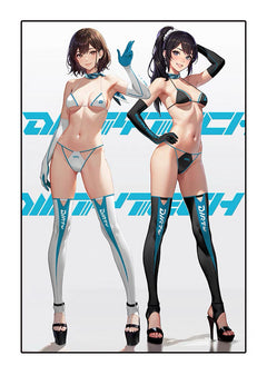 Anime Spandex Swimwear Sexy Bikini Race Queen Cosplay Set-8