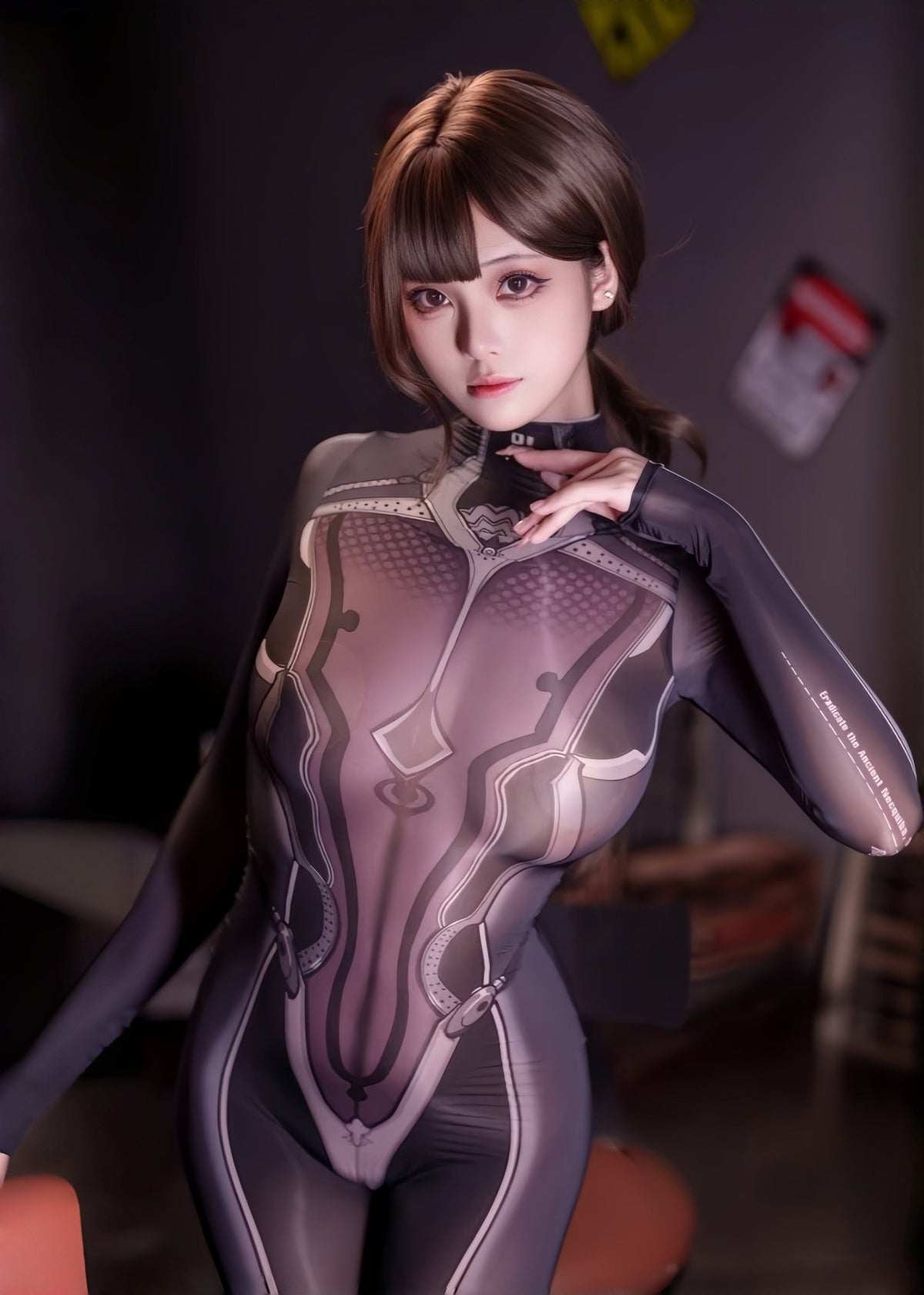 Anime Superhero Eve 10D Sheer Bodystocking - Ultra-Thin Cosplay Lingerie-5