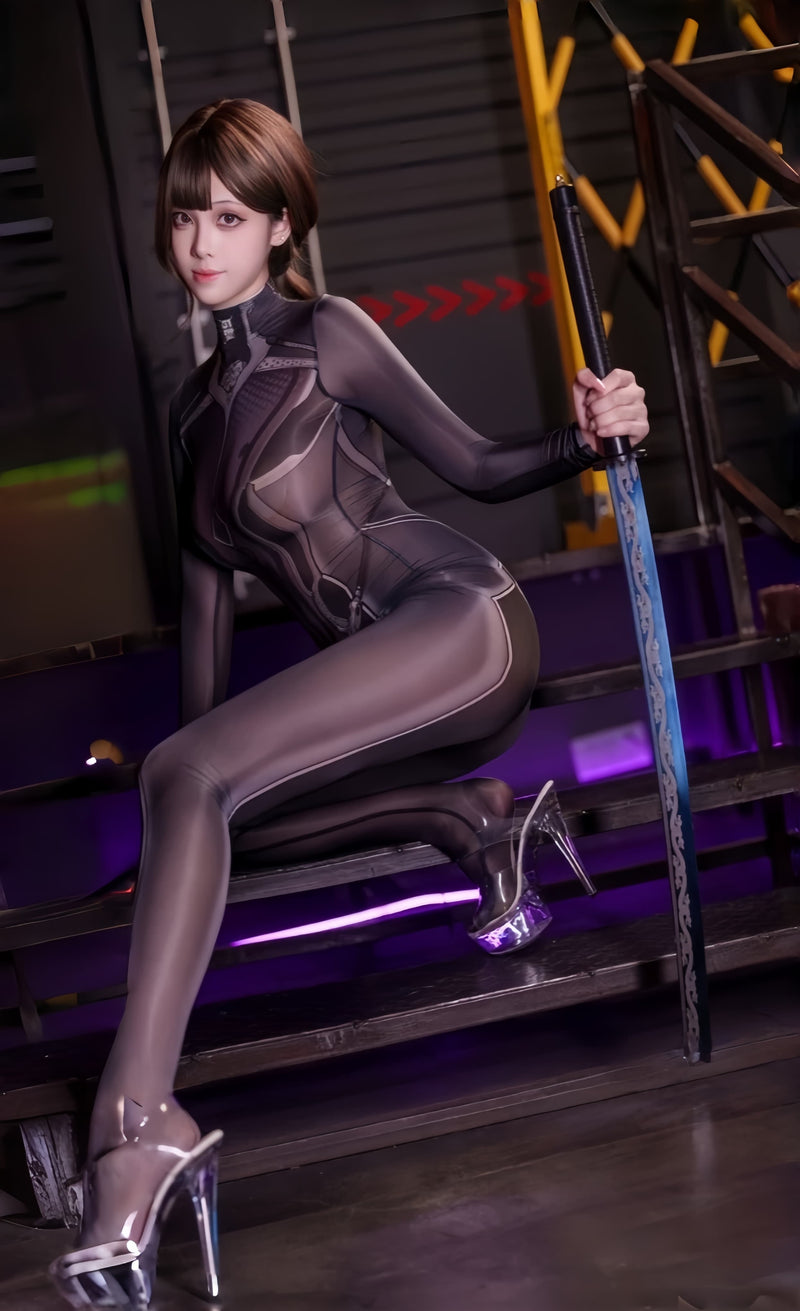 Anime Superhero Eve 10D Sheer Bodystocking - Ultra-Thin Cosplay Lingerie-6