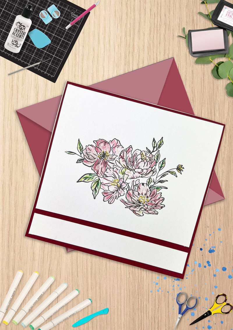 GoLetterPress Impression Stamp - Stamp 3 - Just for You Floral-2