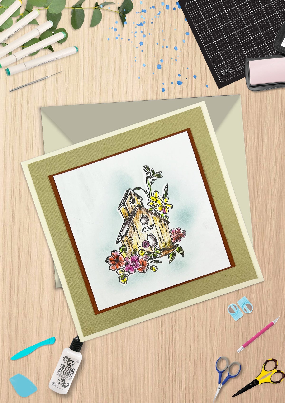 GoLetterPress Impression Stamp - Stamp 4 - Just for You Home Floral-2