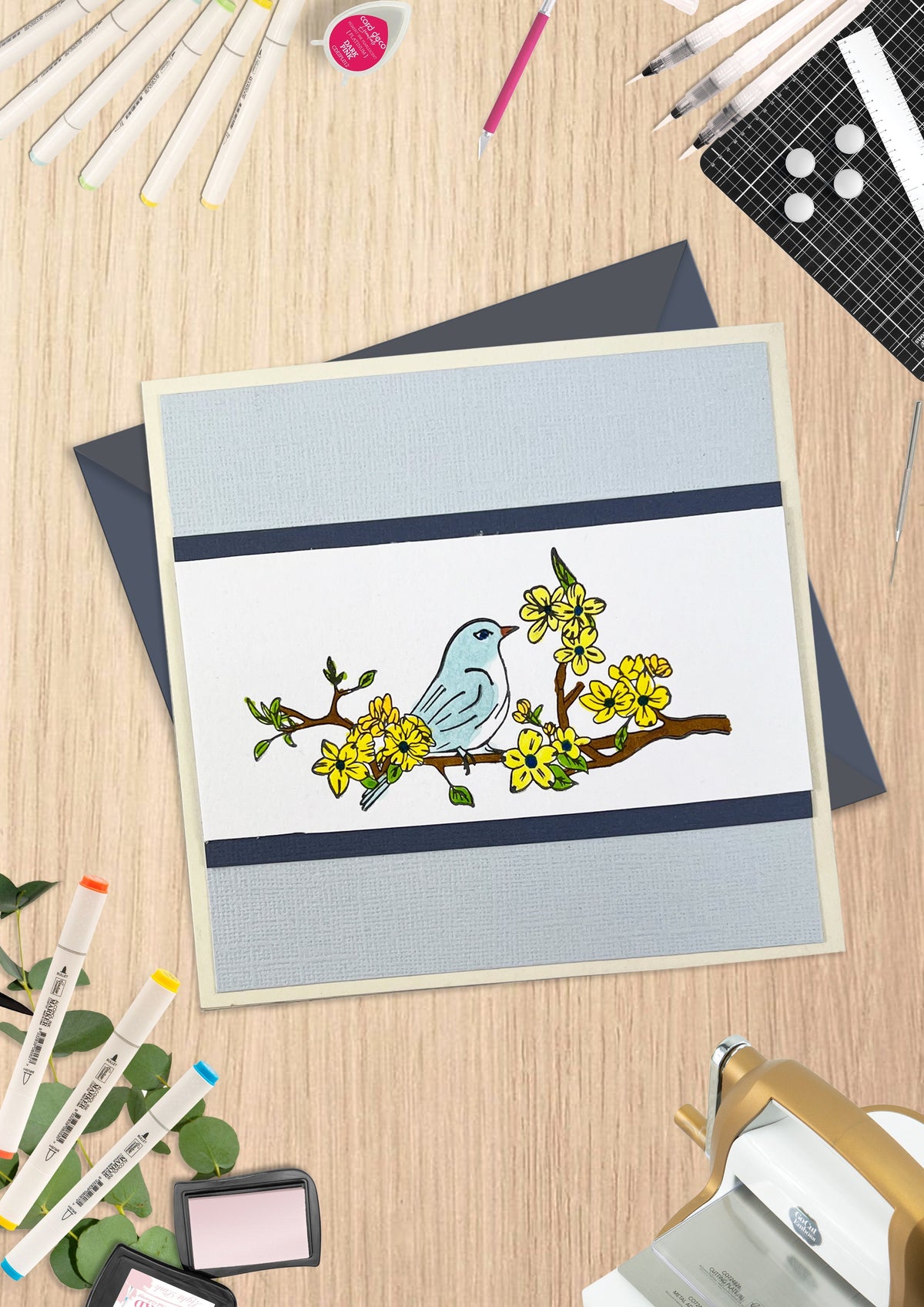 GoLetterPress Impression Stamp - Stamp 8 - Friends Floral-2