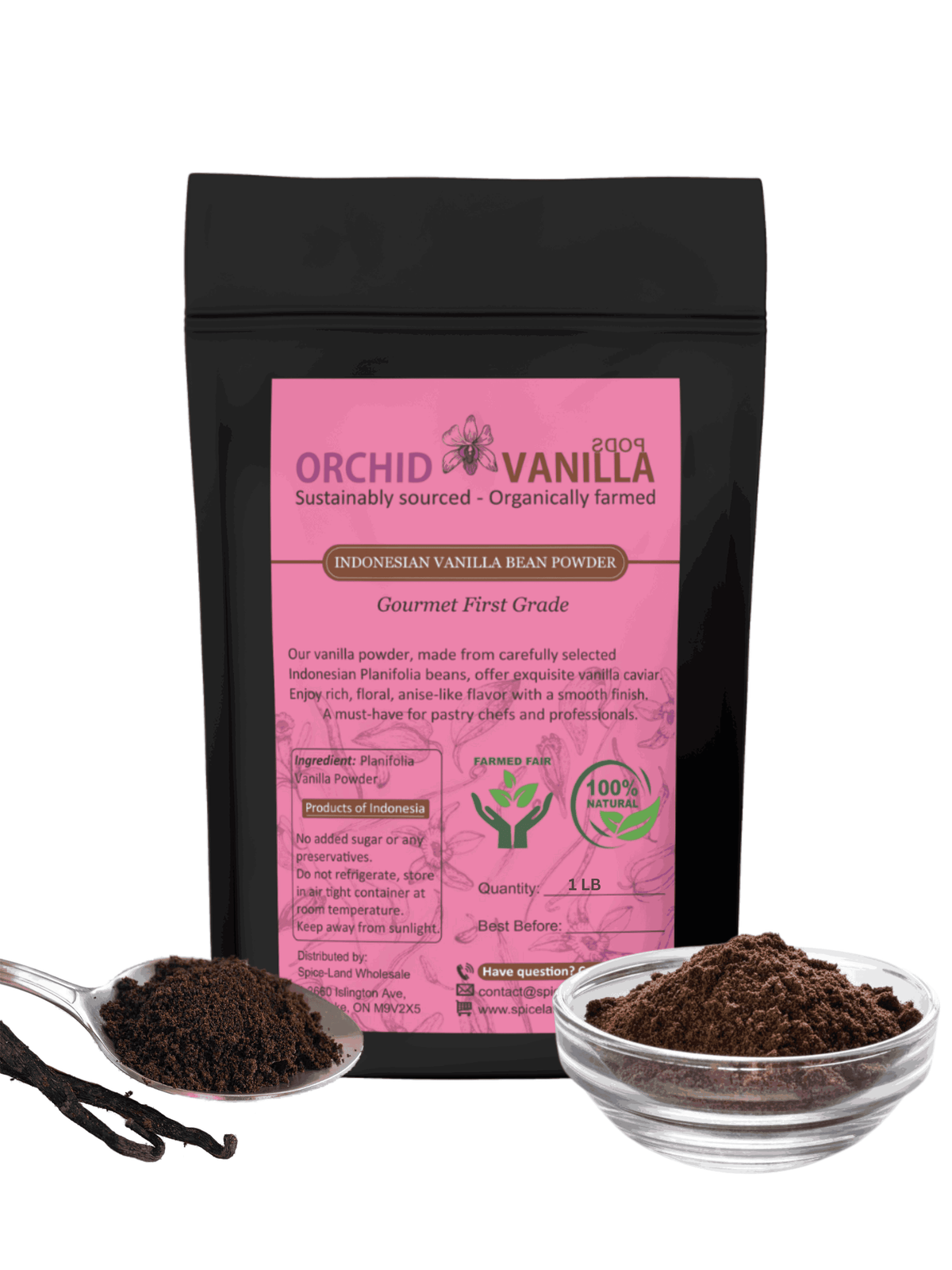 Indonesian Ground Vanilla Bean Powder Planifolia <br> First Grade<BR>-6