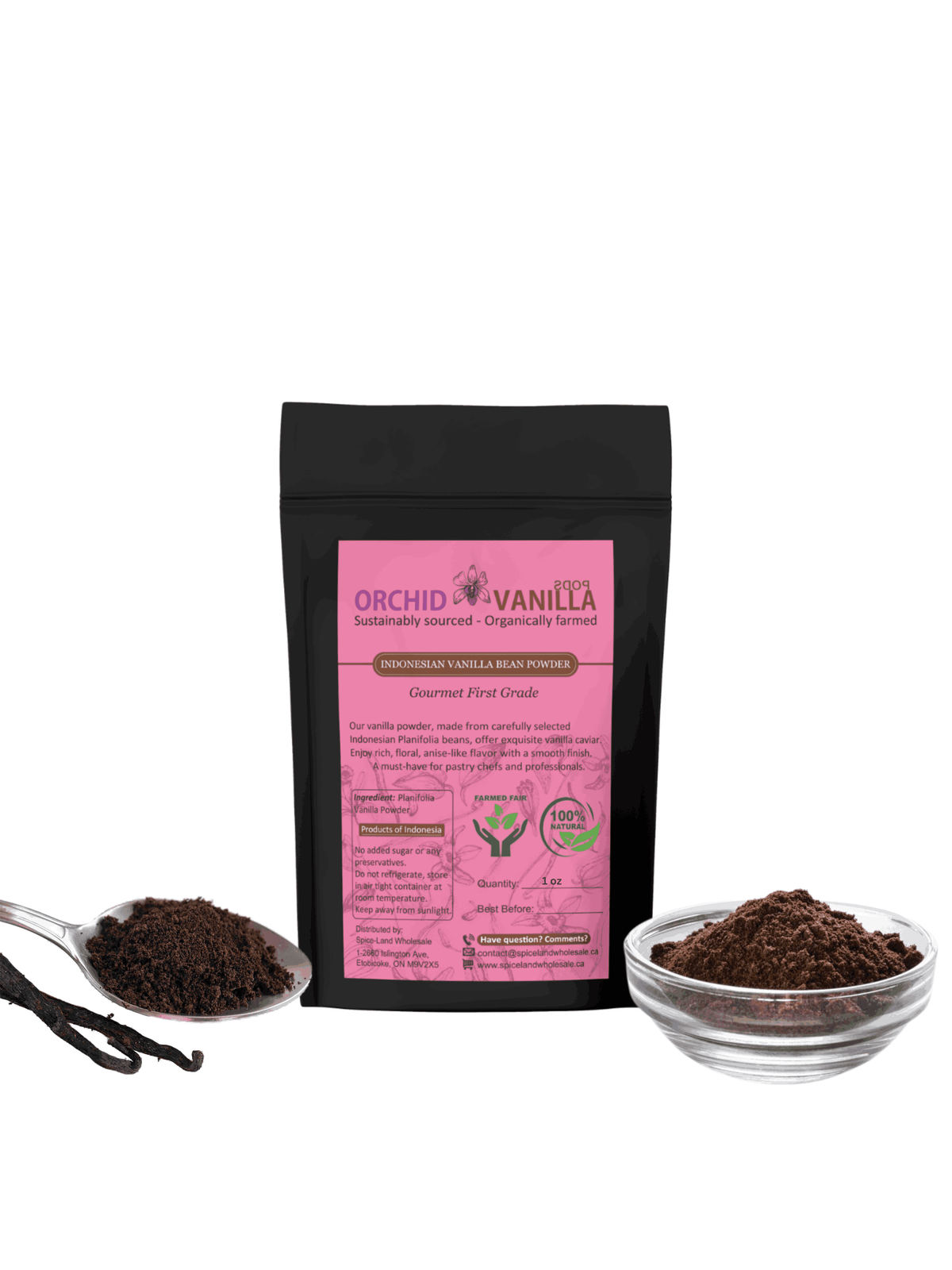 Indonesian Ground Vanilla Bean Powder Planifolia <br> First Grade<BR>-10