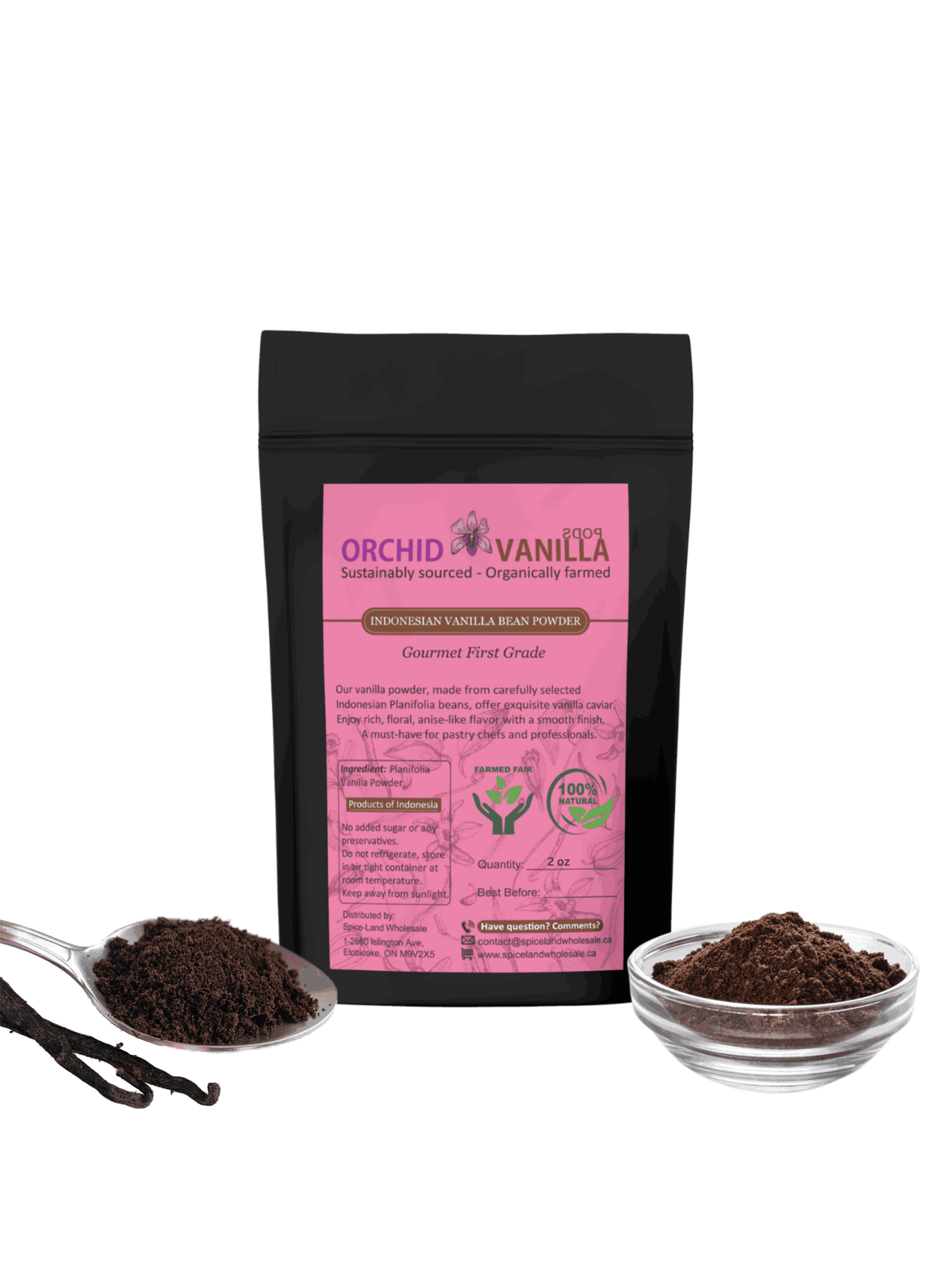 Indonesian Ground Vanilla Bean Powder Planifolia <br> First Grade<BR>-9