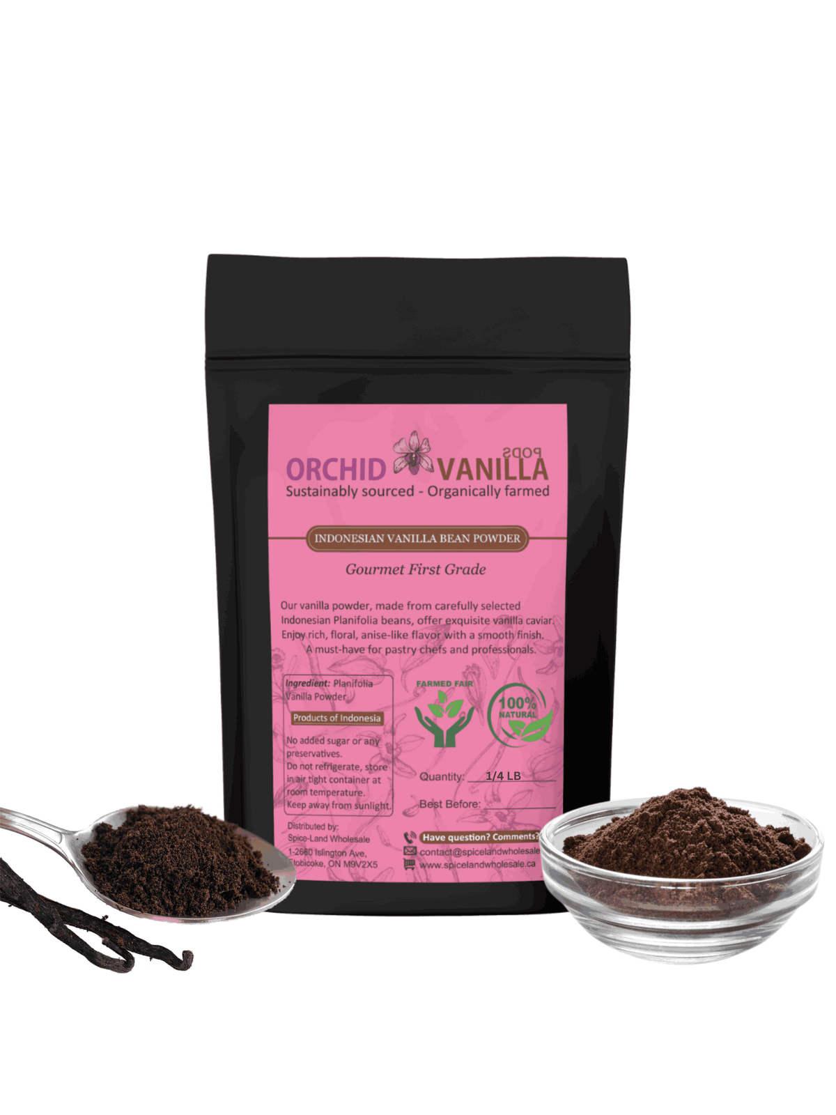 Indonesian Ground Vanilla Bean Powder Planifolia <br> First Grade<BR>-8