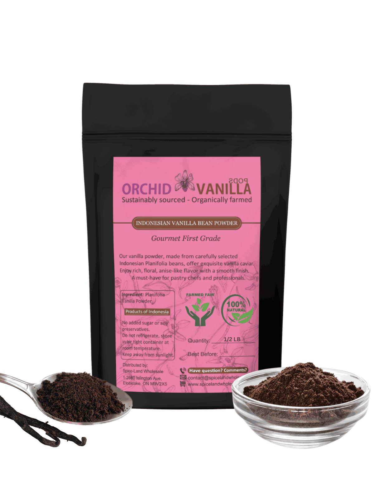 Indonesian Ground Vanilla Bean Powder Planifolia <br> First Grade<BR>-7