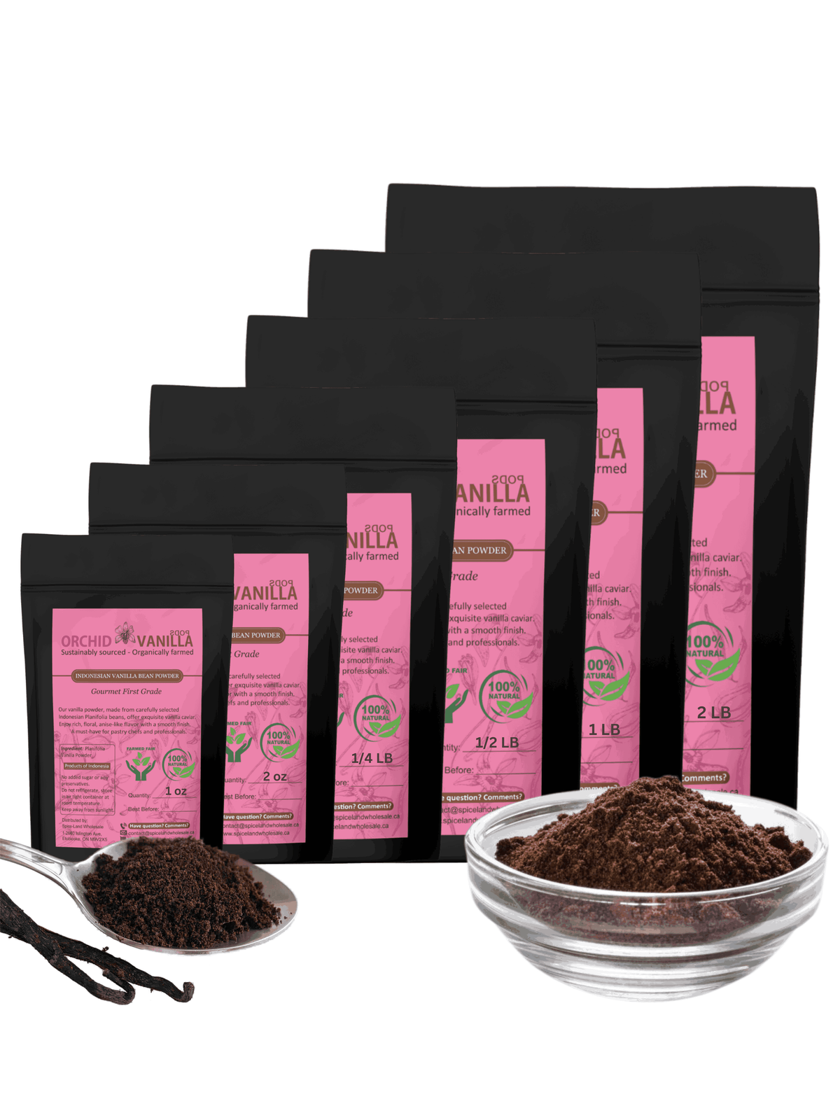 Indonesian Ground Vanilla Bean Powder Planifolia <br> First Grade<BR>-11