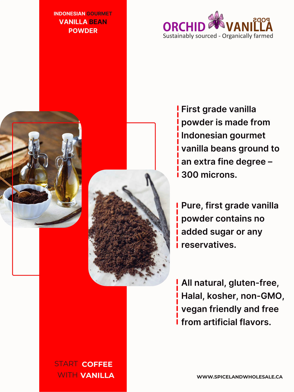 Indonesian Ground Vanilla Bean Powder Planifolia <br> First Grade<BR>-2