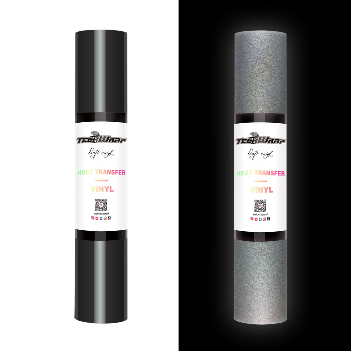 Teckwrap Reflective HTV- Ink Black | Fashionable & Durable HTV for T-Shirts & Costumes-1