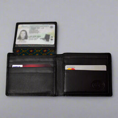 JBG International Men's Card Flip Up Bifold Leather RFID Wallet-3