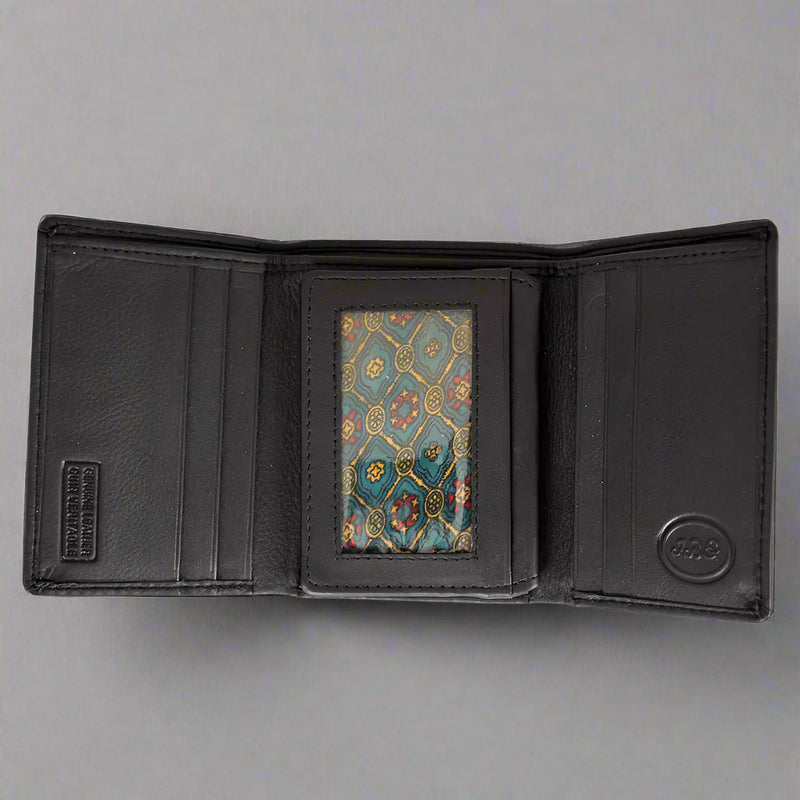 JBG International Men's Flip Up Trifold Leather Wallet-2
