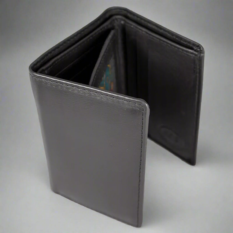 JBG International Men's Flip Up Trifold Leather Wallet-4