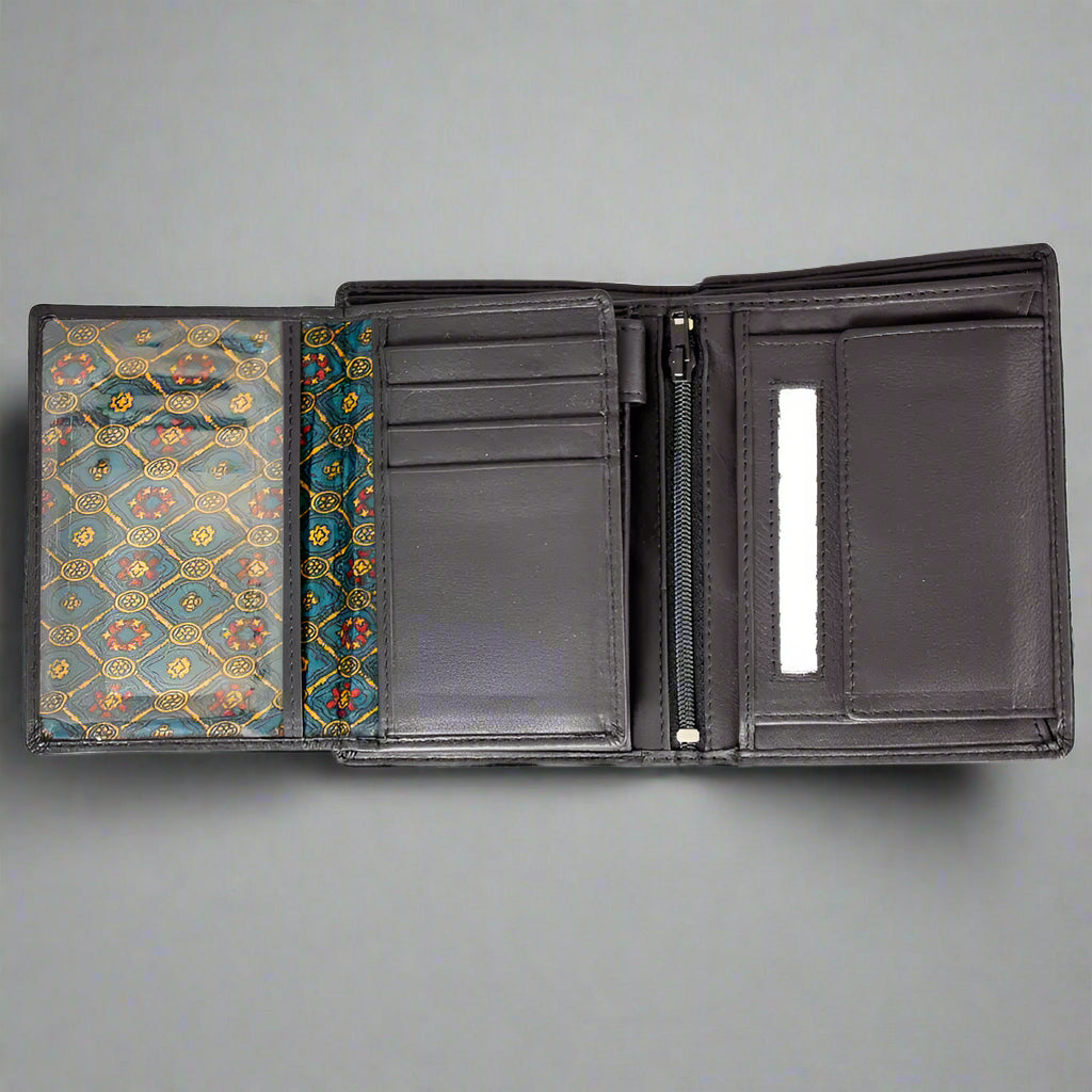 JBG International Men's Snap Close Flip Bifold Leather Wallet-3