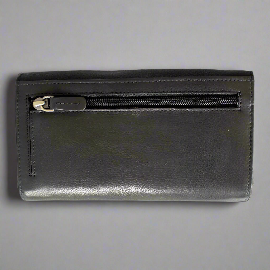 JBG International Women's Trifold RFID Leather Wallet-3