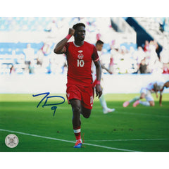 Jonathan David Autographed Canada Men's National Team Goal Celebration 8x10 Photo-1